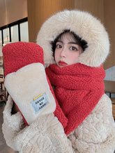 Casual And Simple Three-Piece Hat Scarf Set